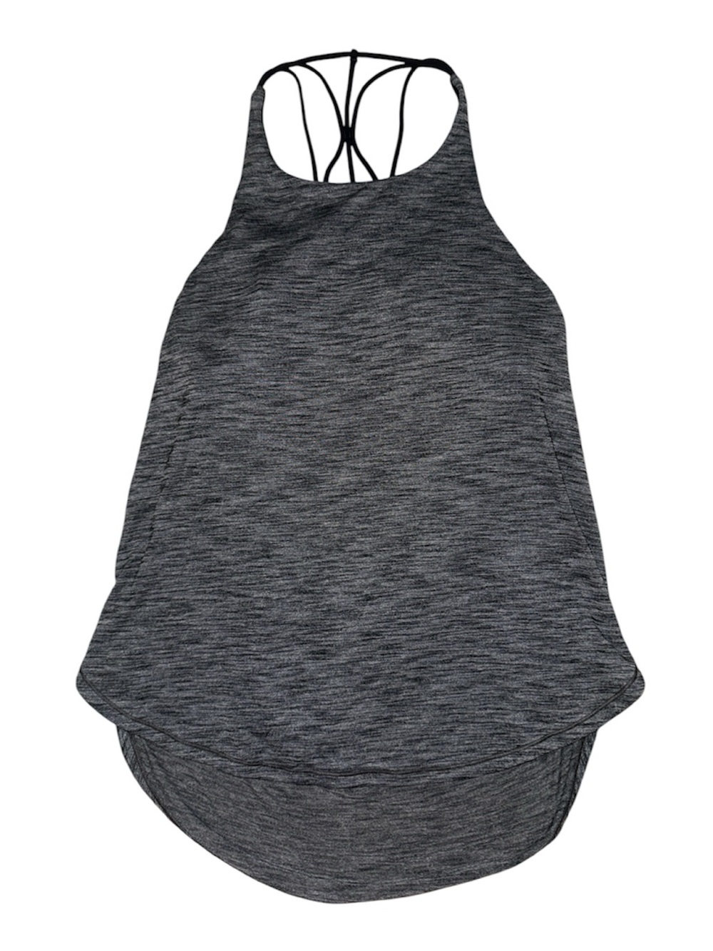 Lululemon Wild Tank Built-In Bra Gray Space Dye Strappy Back Yoga Tank Top 12